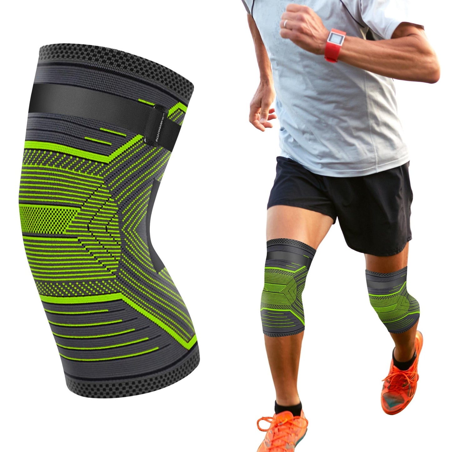 DCF Compression Knee Sleeve with Adjustable Strap (1-Pack)