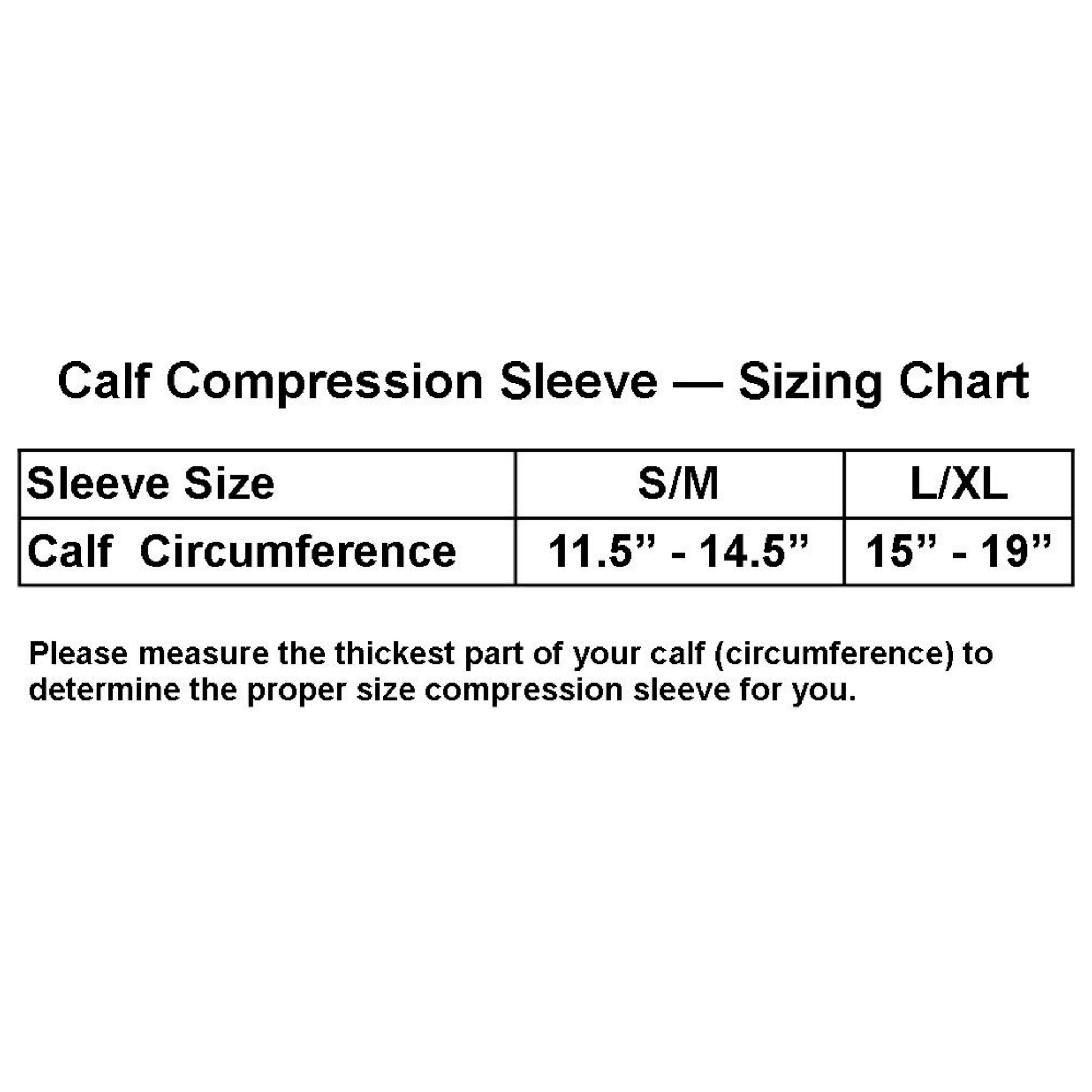 XXL Black Calf Compression Sleeve (Pair)