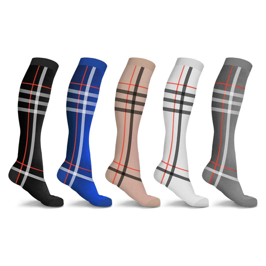 DCF Holiday Plaid London Compression Socks (5-Pairs)