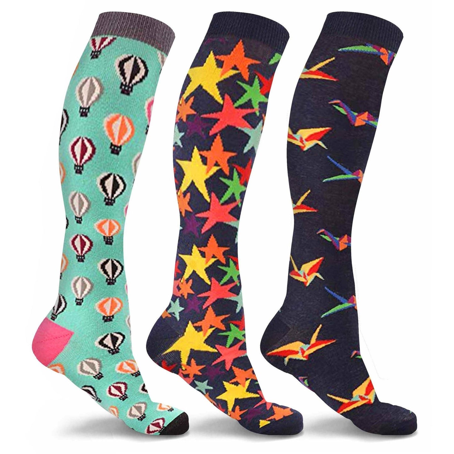 DCF Fun and Expressive Compression Socks (3-Pack)