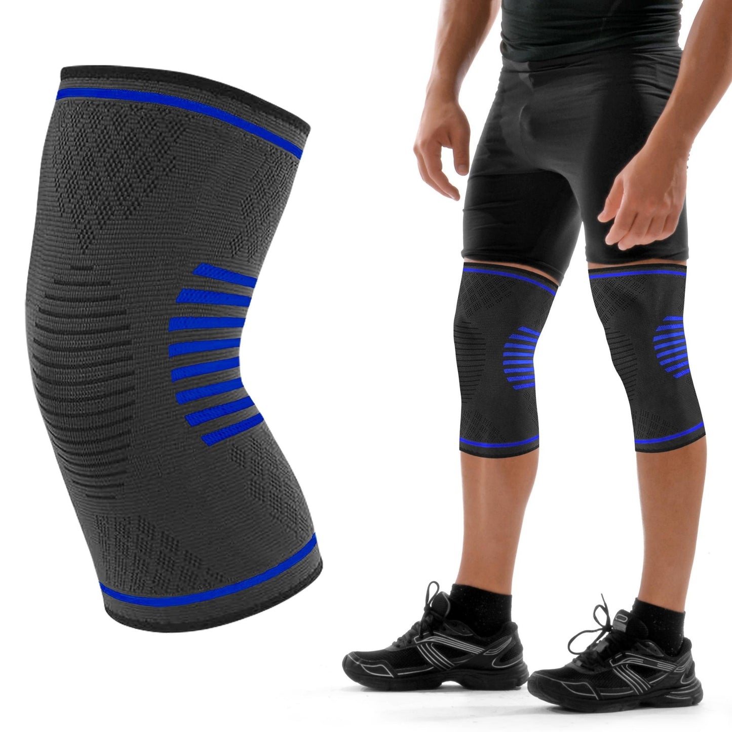 DCF Knee Compression Targeted Sleeve with Gel Grip (1-Pair)