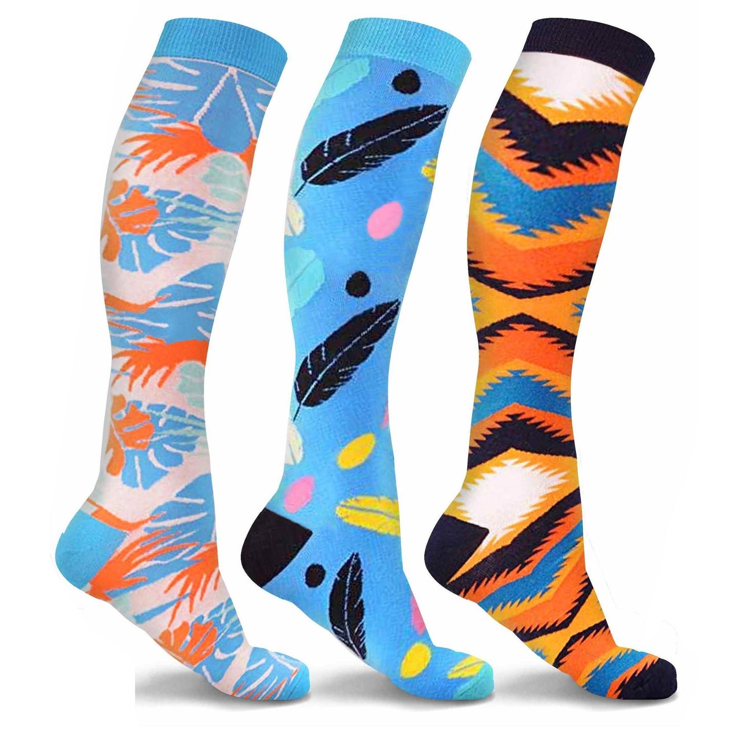 DCF Fun and Expressive Compression Socks (3-Pack)