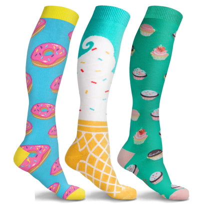 DCF Fun and Expressive Compression Socks (3-Pack)