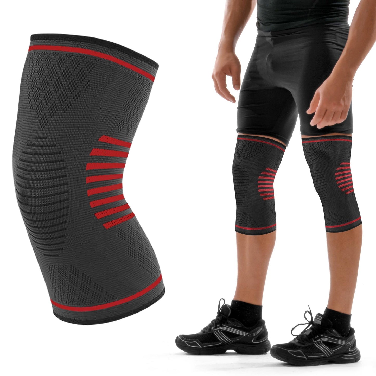 DCF Knee Compression Targeted Sleeve with Gel Grip (1-Pair)