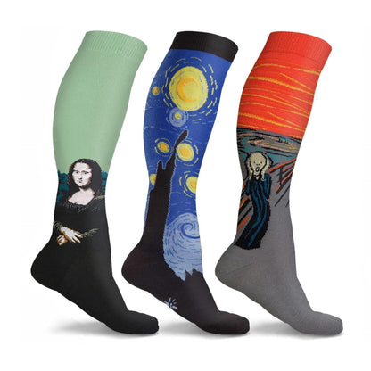 DCF Famous Art Paintings Compression Socks (3- or 6-Pairs)